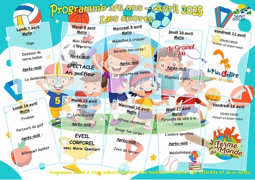 25_4_ALSH_PROGRAMME 3-6 ANS - VACANCES AVRIL 2025 - Le sport